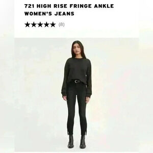 Levi’s High Waist fringe ankle Skinny Jeans